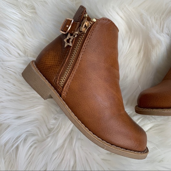Primark Brown Star Zipper Ankle Booties Size 9 - Picture 3 of 5